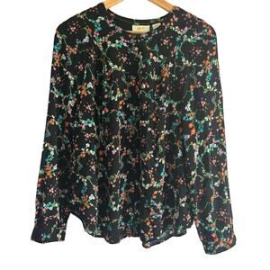 Maeve by Anthropologie Women’s‎ Size Large Ditzy Floral Print Long Sleeve Blouse